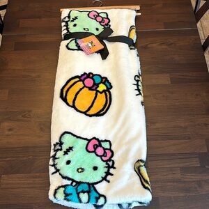 Hello Kitty Frankenstein Halloween Throw Blanket